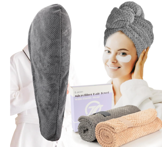 FREATECH Pack of 2 Large Microfibre Hair Towel